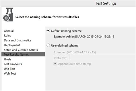 vs2012 test results folder